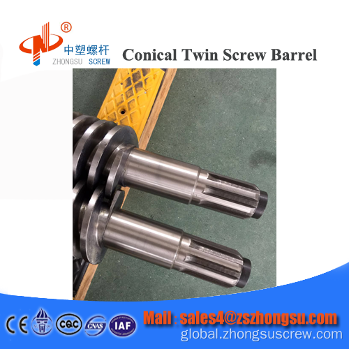 Conical twin screw barrel Conical Screw Barrel For Plastic Waste Recycle Extruder Supplier